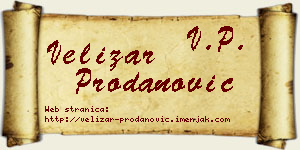 Velizar Prodanović vizit kartica